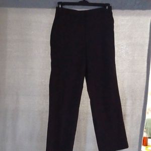 Evan-Picone Stretch Brown Pinstriped Dress Pants High Waist Trousers Size 10.